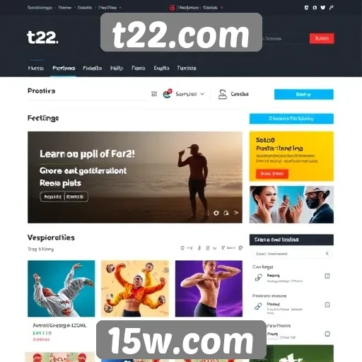 Análise das funcionalidades do site t22.com